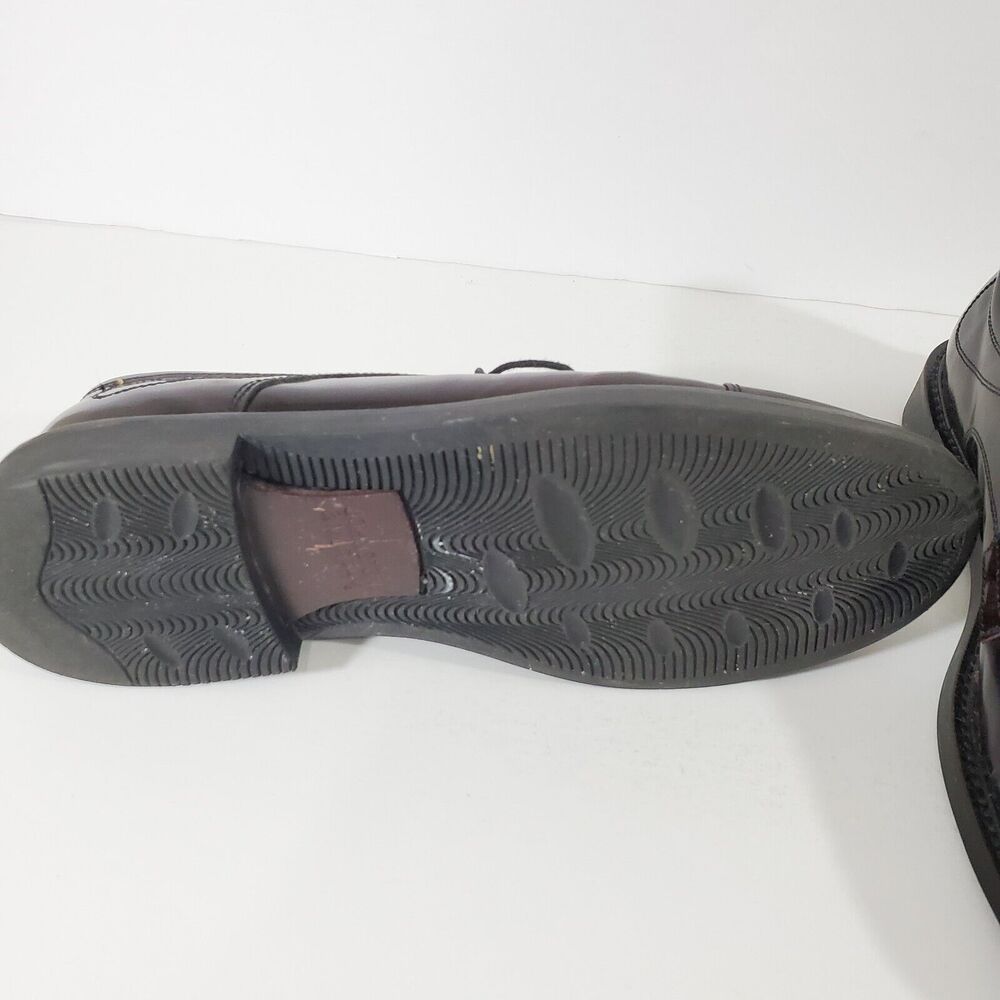 Johnston Murphy Oxford Shoes 9.5 M Minzer Dark Burgundy Lace Up 20-1253 Cap Toe - Picture 10 of 12